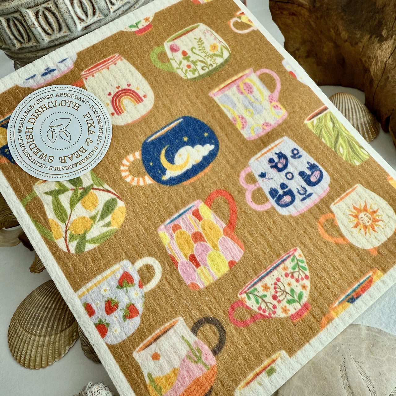 Mugshot Teacups & Mugs Swedish Dishcloth