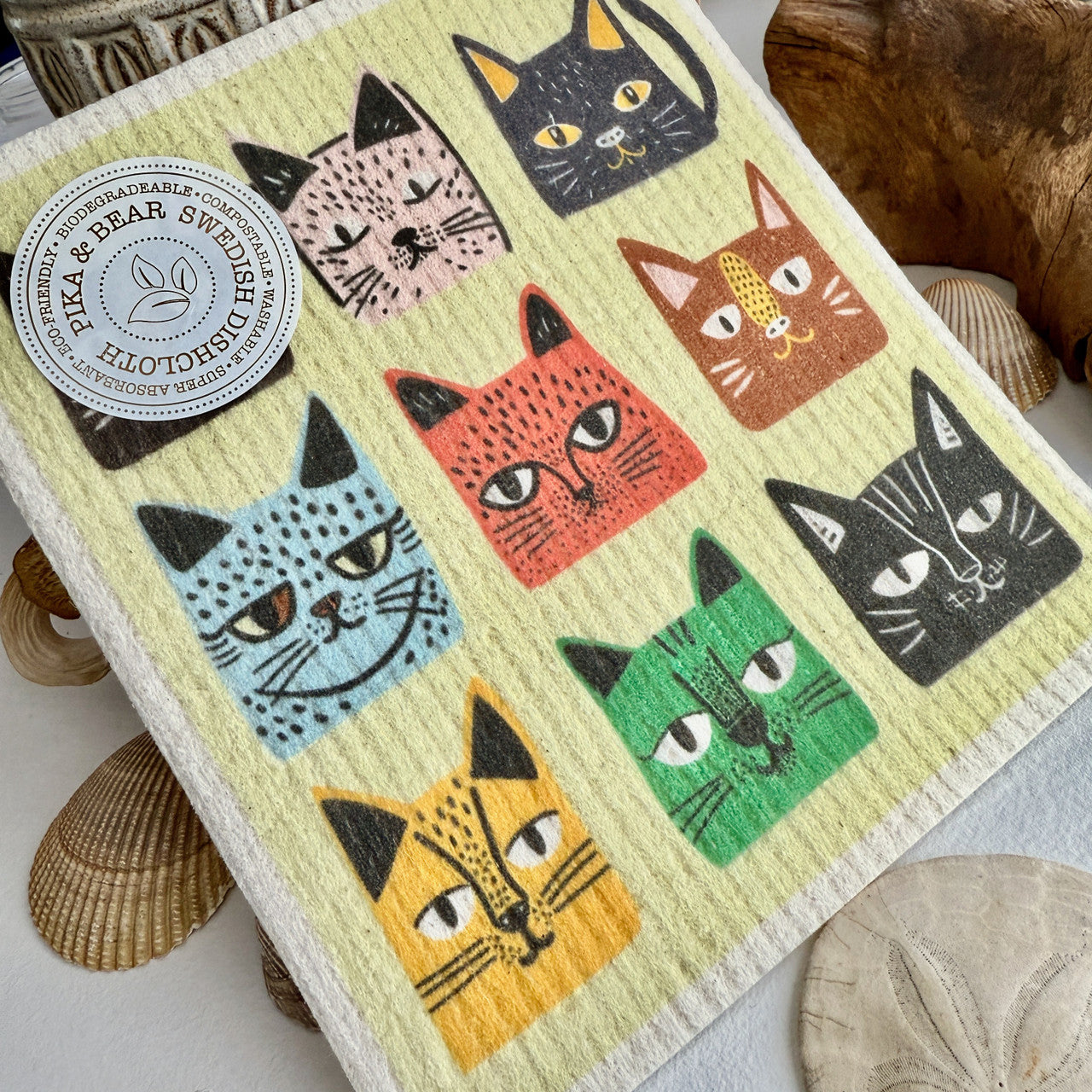 Tough Guys Cat Swedish Dishcloth