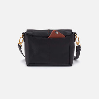 Austin Flap Crossbody in Pebbled Leather - Black