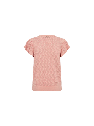 MMGanna Pattern O-Neck Knit Top