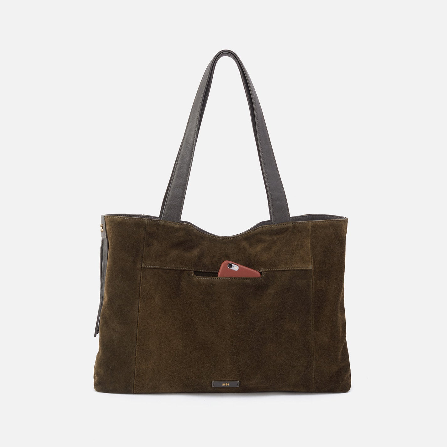 Sawyer Tote Suede with Whipstitch