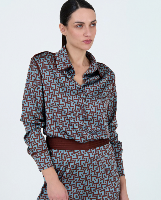 Geometric Print Shirt
