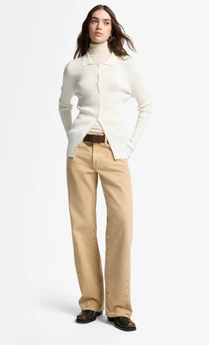 Twisted Tess Trouser in Sand Dune