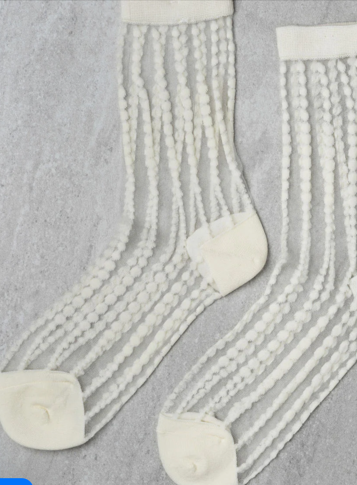 Sheer Bubble Socks in Ivory