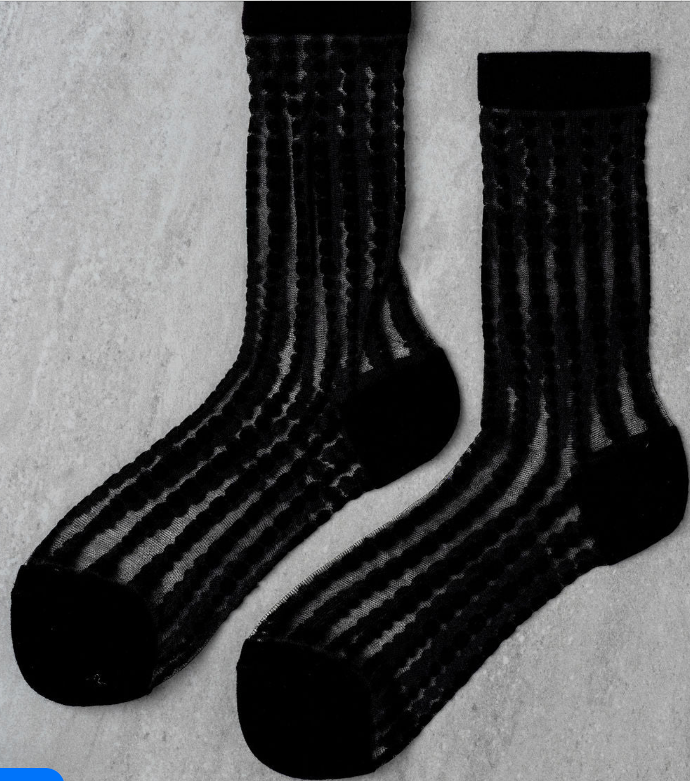 Sheer Bubble Socks in Black