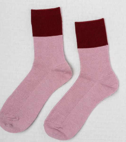 Chalet Socks in Berry/Garnet