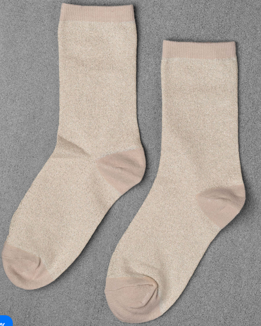 Glitter Socks in Champagne