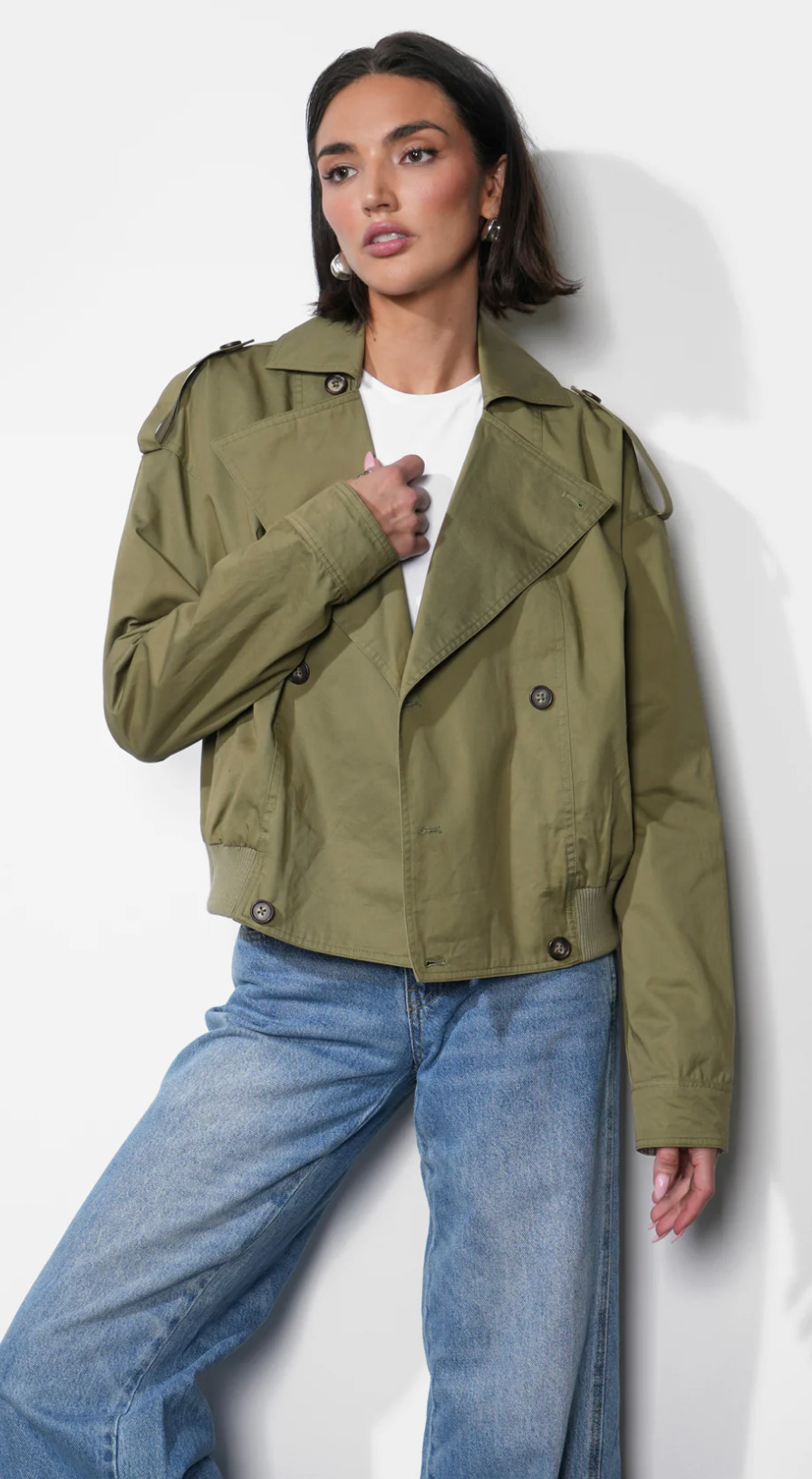 Riley Shortt Trench With Rib Band