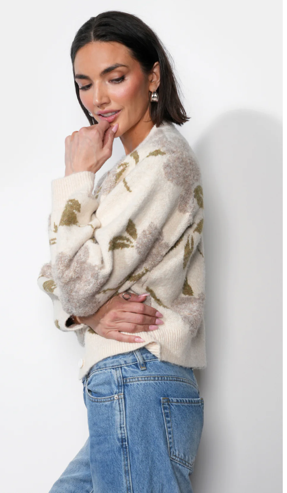 Skylar Cozy Floral Cardigan