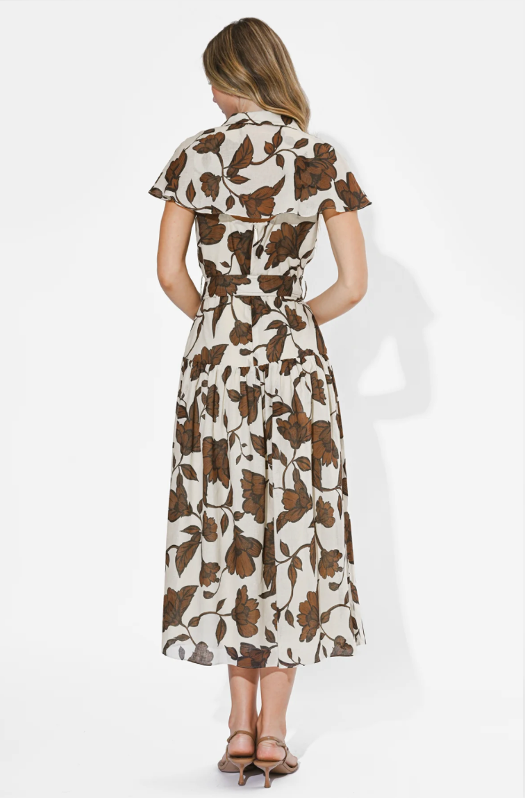 Taylor Flowy Wrap Midi Dress