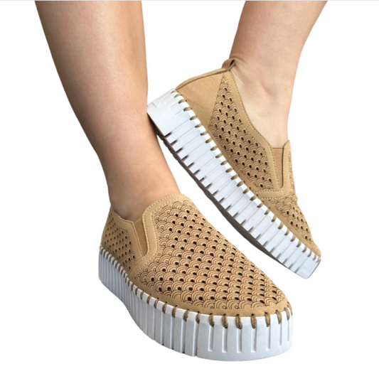 Tulip Platform Slip On - Latte