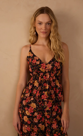 Black Encontro Lurex Sleeveless Blouse