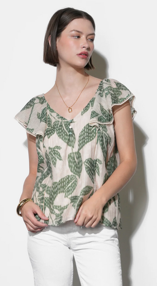 Emma Flutter Sleeve Top