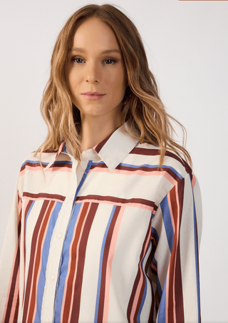 Camisa Ampla Listra Bruma Shirt