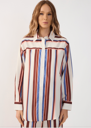 Camisa Ampla Listra Bruma Shirt