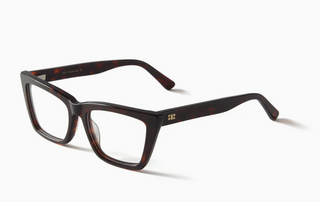 Zoe Dark Tortoise Rectangular Cat-Eye Reading Glasses