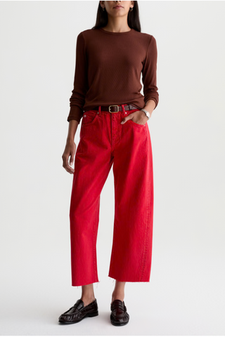 Hattie Crop in Recording Red