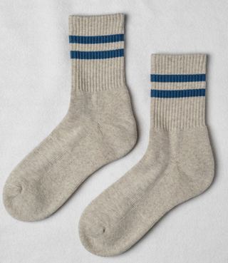 Gym Socks - Oats Marine Stripe