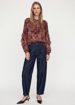 MMRoya Ruffle Rose Blouse