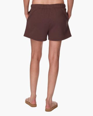 CloudSoft Sweat Short in Chocolate Brown