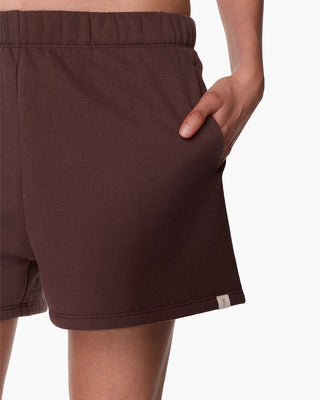 CloudSoft Sweat Short in Chocolate Brown