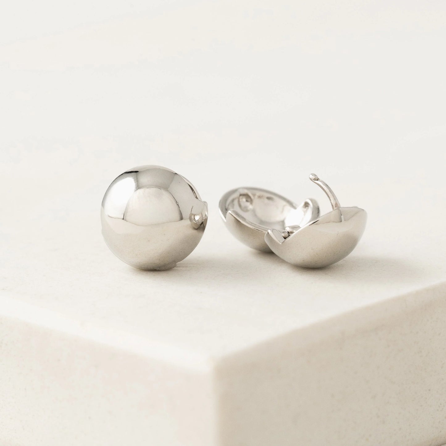 Small Bubble Earrings Silver