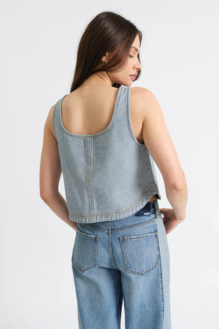 Solana Sleeveless Top in Coasting