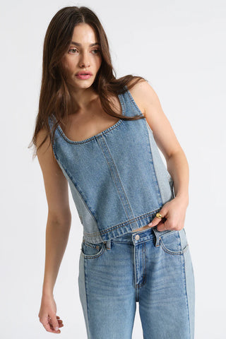 Solana Sleeveless Top in Coasting