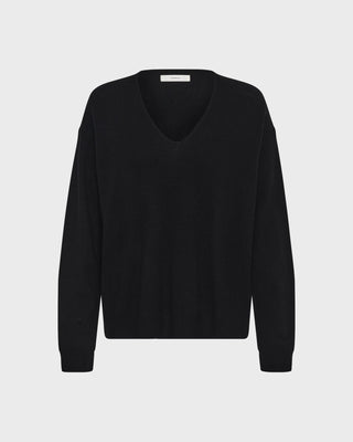 TALLYIW MONIKA V-NECK - BLACK