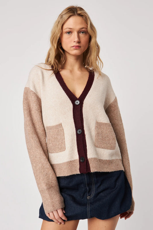 Linden Cardigan in Smoky Merlot