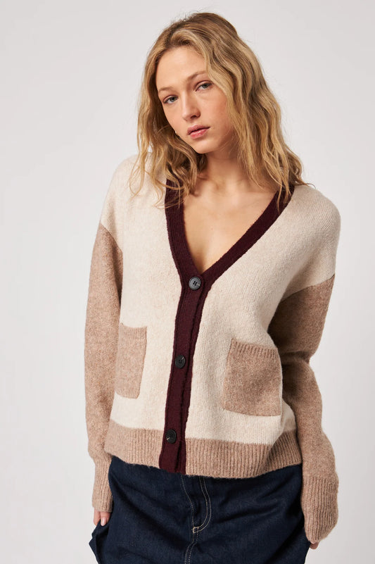 Linden Cardigan in Smoky Merlot