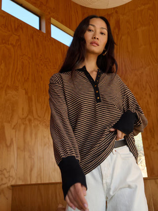 Victoria Henley in Mini Cocoa Stripe