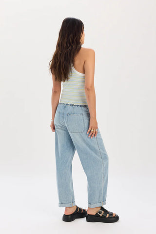 VILLA - Drawstring Barrel Leg in Wild Card