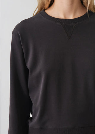 Brushed Pima Cotton Sweatshirt in Molasses