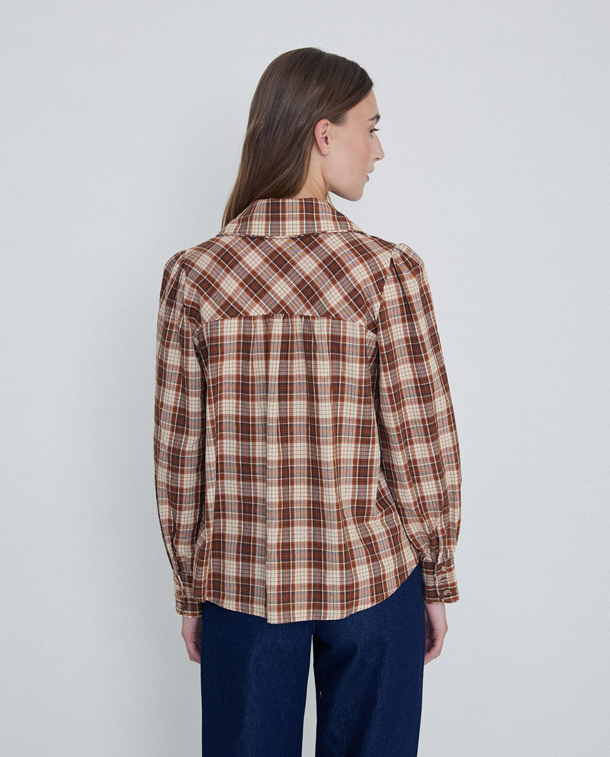 PLAID SHIRT DARK ORANGE