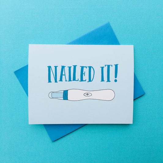 Nailed it Pregnancy Card