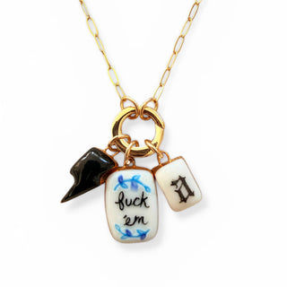 Paperclip Chain with Charm Holder: 17"-19"