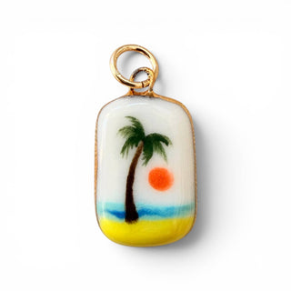 Palm Tree Sunset Charm