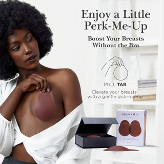Nippies Skin Adhesive Nipple Covers with Lifting Tab: Caramel / Size 2
