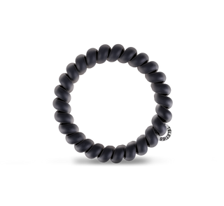 Matte Black - Large Spiral Hair Coils, Hair Ties, 3-pack