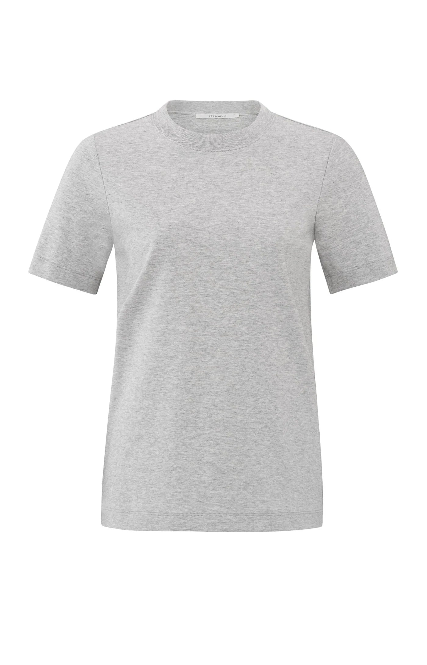 Basic T-shirt with short sleeves and round neck