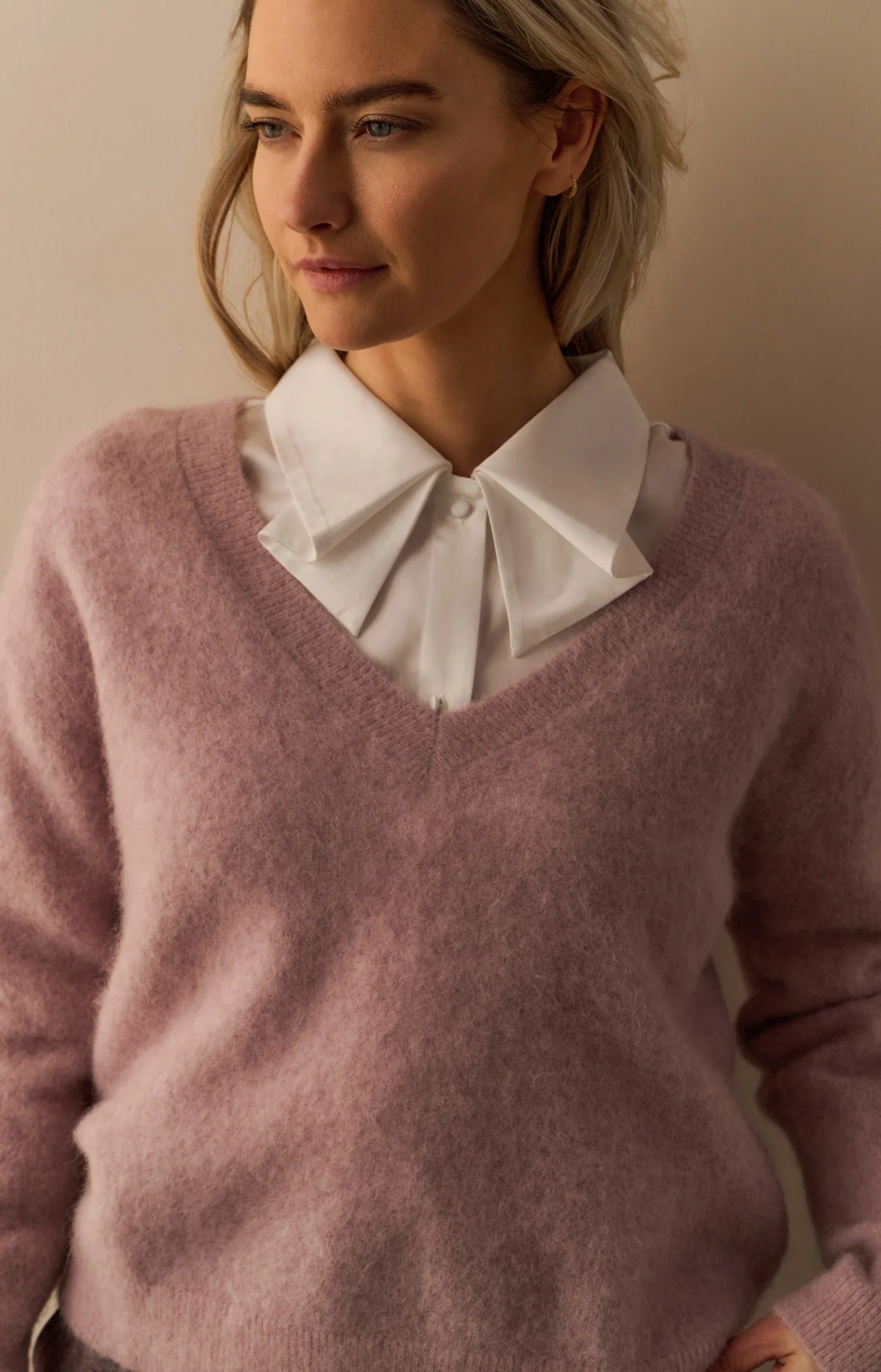 Blouse With Bow Collar