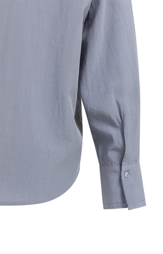 Blouse With Collar Detail in Arctic Seal Grey