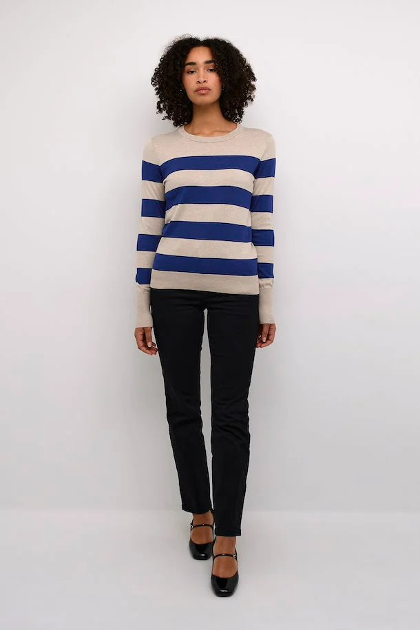 KAlizza Striped Knit Pullover