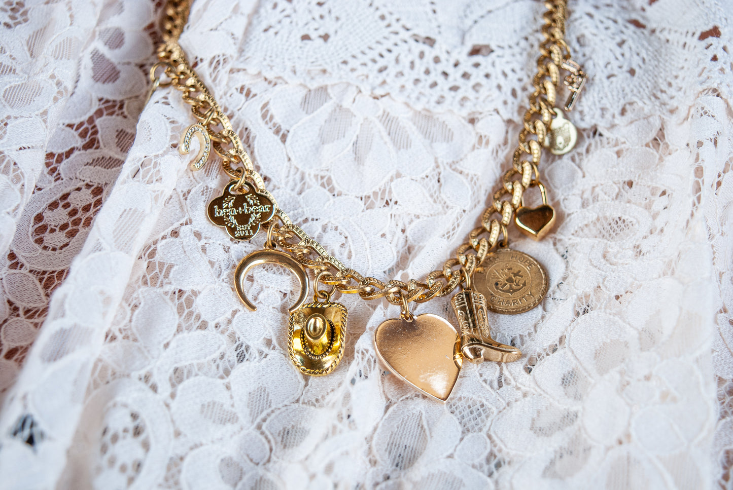 Boots 'n' Hearts Necklace