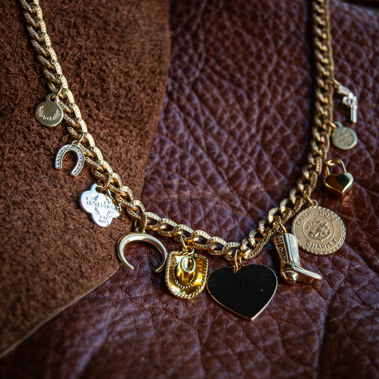 Boots 'n' Hearts Necklace