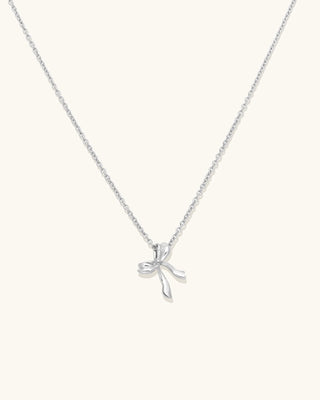 Bow Necklace - Silver