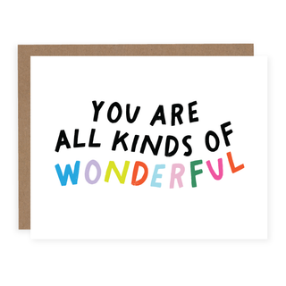 You Are All Kinds of Wonderful Teacher Card Thank You Card