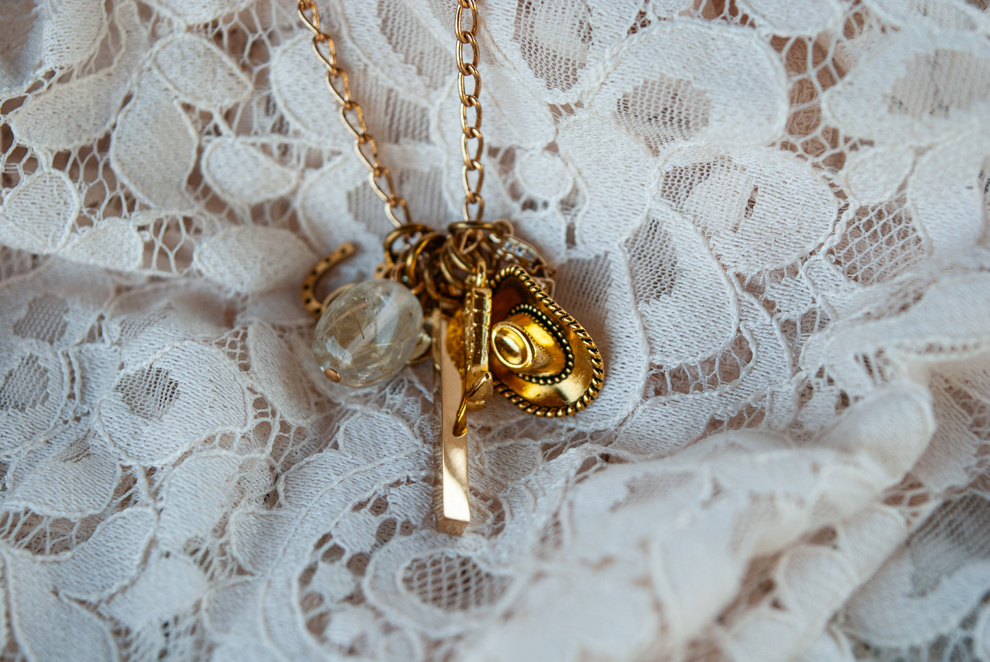 Cowboy charm necklace