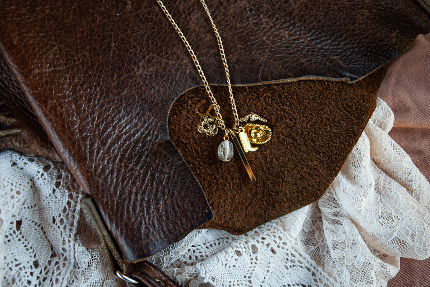 Cowboy charm necklace